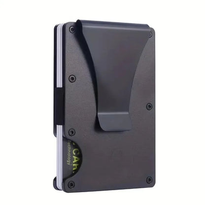 Aluminum Alloy Rfid Blocking Card Holder Ultra Slim Anti Theft Metal Wallet Minimalist Credit Card Case Portable Storage Pouch