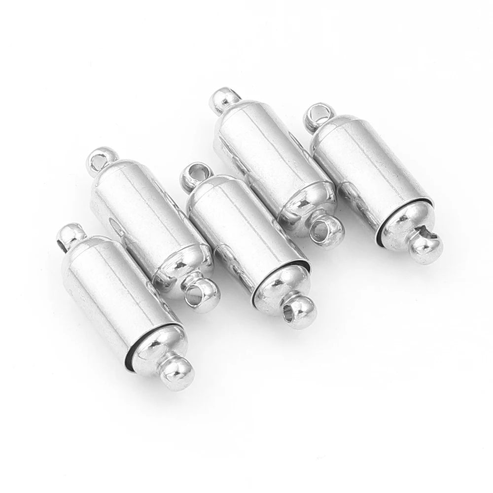 5pcs/lot Strong Magnetic Clasps Copper Plated Magnet End Clasp Connectors For Jewelry Making DIY Leather Cord Bracelets Necklace