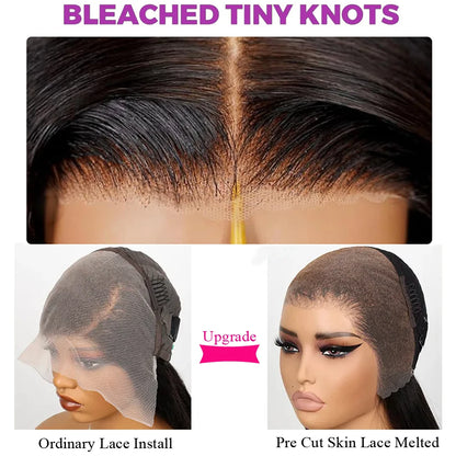13x6 HD Lace Front Human Hair Wigs Loose Wave Glueless Wig Human Hair 13x6 Full HD Lace Frontal Wig Pre Bleached Knots Beliself