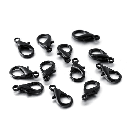 10pcs Multiple Size Lobster Clasps Bracelets Connector Necklace Hooks Findings for DIY Chains Jewelry Making Supplies Wholesale