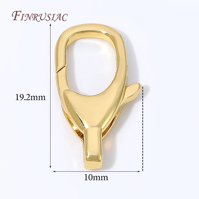 18K Gold Plated Mini Heart Spring Clasp,Lobster Clasp DIY Jewelry Making Findings Necklace Bracelet Connector Hook Accessories