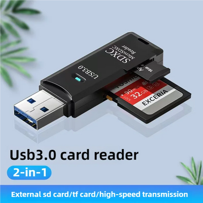 2 in 1 USB2.0/3.0 Card Reader Micro TF sd card Reader usb adapter High Speed Cardreader TF Memory card For PC Laptop Accessories