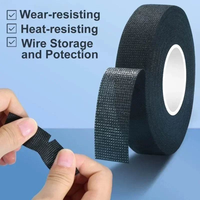 9/15/25/32/50MM Electrical Insulating Tape Heat Resistant Harness Tape Car Cable Harness Wiring Loom Protection Waterproof Tape