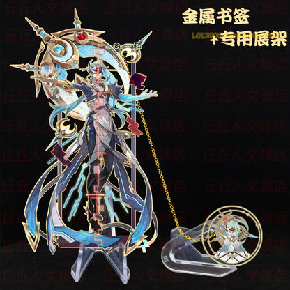 The Doctor Columbina Genshin Impact Cosplay Anime Metal Bookmarks Souvenir Hollow Out Pendant Decor Collection Halloween Gift