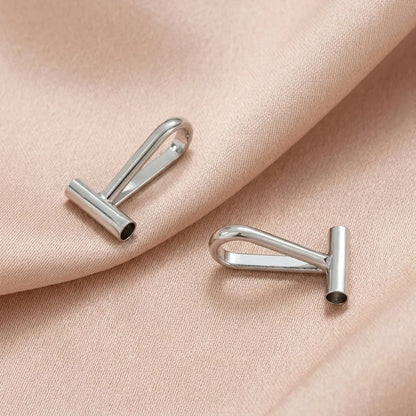 2pcs 14K Brass Vertical Pin to Pendant Brooch Necklace Keychain Converters Tube Design with Bail Convert for DIY Jewelry Making