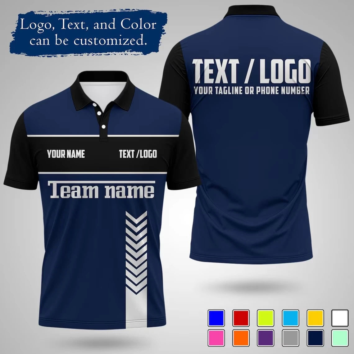 Personalized Sports Polo Shirt Custom Name And Logo Printed Quick Drying Short Sleeve Jersey For Team Uniform Outdoor Activities