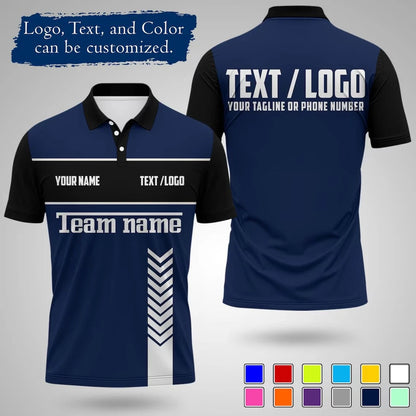 Personalized Sports Polo Shirt Custom Name And Logo Printed Quick Drying Short Sleeve Jersey For Team Uniform Outdoor Activities