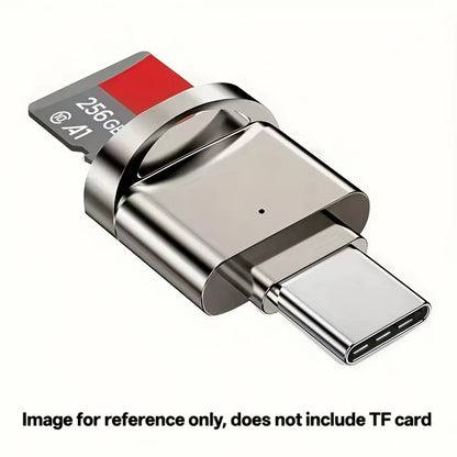 Mini Type-C to SD Micro SD TF Card Reader Memory Card, Suitable for Samsung Huawei Xiaomi, Aluminum Alloy Card Reader