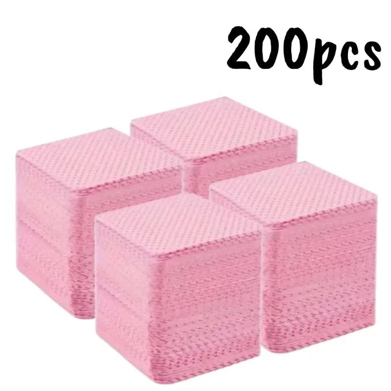 20/600pcs Lint-Free Gel Nail Wipes Aluminum-Free Cleansing Tissues Nail Polish Remover Pads for NaiArt Beauty Nail Cleaning Care
