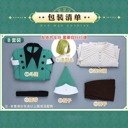 Witch Hat Atelier Coco Cosplay Costume Halloween Party Gorgeous Uniform Wig Accessories Props Complete Set HERO Cos