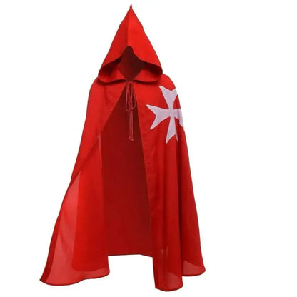 Medieval S-4XL Crusader Mens Knights Templar Tunic Cosplay Costumes Renaissance Halloween Surcoat Warrior Black Plague Cloak Top