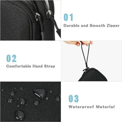 1PCS Grey/Black/Pink/Navy NEW Travel Organizer Bag Cable Storage Organizers Pouch Carry Case Portable Double Layers Storage Bags