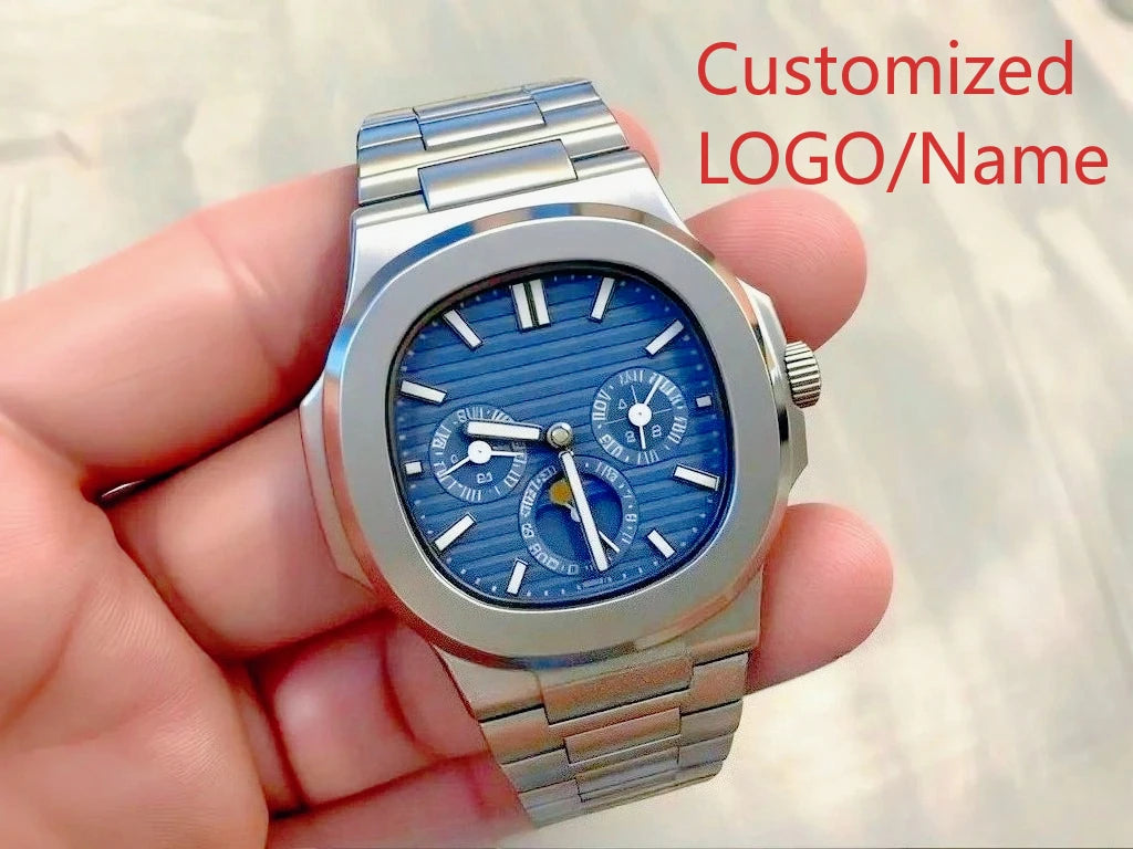 A11 Store Customized Watch 40mm Men's Sport Watch Automatic Mechanical Watches 904L Stainless Steel Black Blue Rubber