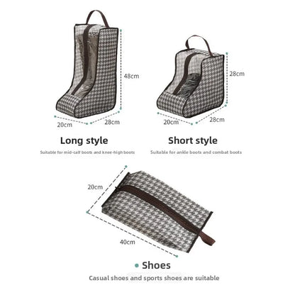 Tall Boot Storage Bags with Clear PVC Window Breathable Dustproof Organizer Prevent Slouching for Knee High Shoes Closet Women