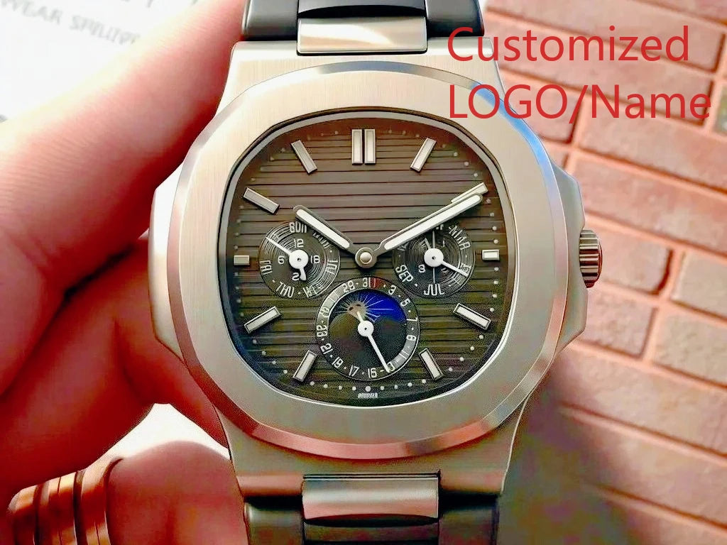 A11 Store Customized Watch 40mm Men's Sport Watch Automatic Mechanical Watches 904L Stainless Steel Black Blue Rubber