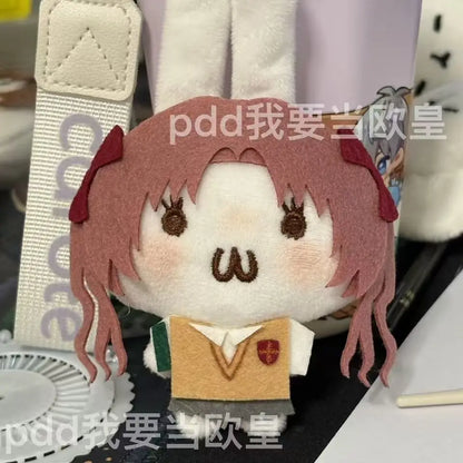 Handmade 10CM Anime Plush Misaka Mikoto Shirai Kuroko Toy Plushie Pendant Stuffed Body Plush Figure Plushies Bag Accessories