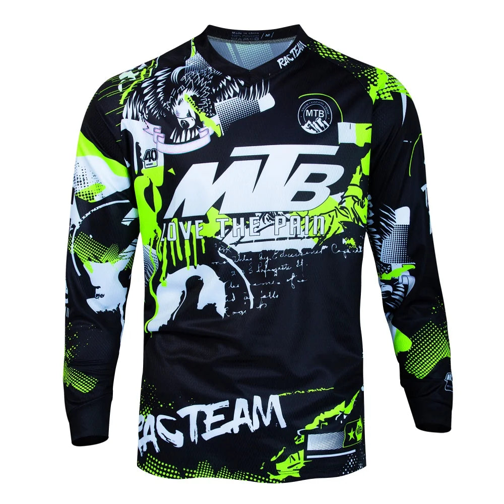Professional MTB Cycling Jersey Men's Long Sleeve Breathable Quick-Dry Outdoor Off-Road Biking Competition Training Top