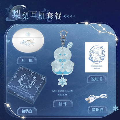 Anime Game Love and Deepspace Cosplay Zayne Ear Clip Wireless Bluetooth Earphones Earrings Headphone
