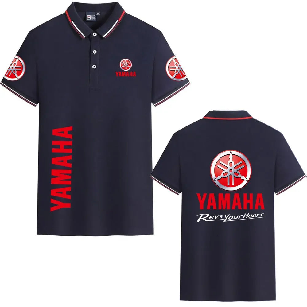 motorcycle Racing collared Yamaha POLO shirt cycling suit for men and women summer top short-sleeved T-shirt motogp fan clothing