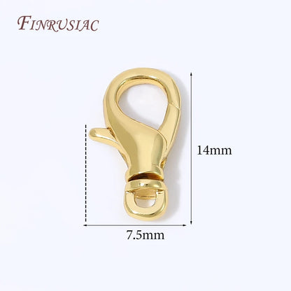 18K Gold Plated Mini Heart Spring Clasp,Lobster Clasp DIY Jewelry Making Findings Necklace Bracelet Connector Hook Accessories