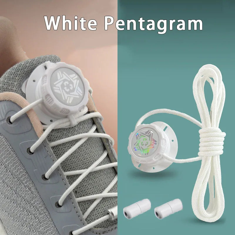 6pcs Set/1 Pair No-Tie Shoe Locks - Rotating Buckles for Sports and Outdoor Shoes - Unisex Quick-Adjust Design - Pre-Installed