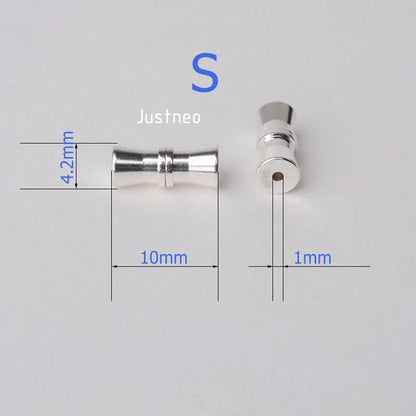 Solid 925 Sterling Silver Thread clasp , for Necklace / Bracelet Jewelry diy Components