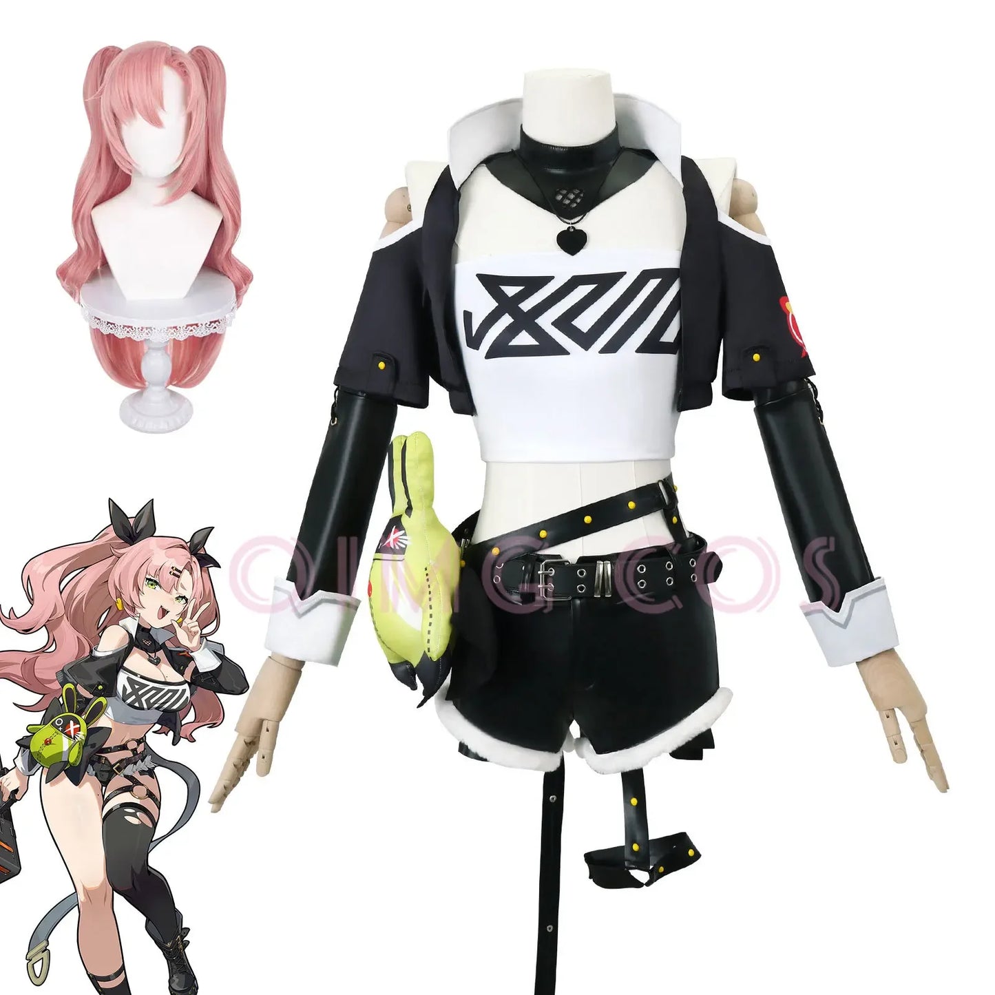 Nicole Demara Zenless Zone Zero Cosplay Costume Uniform Wig Anime Halloween Costumes Party  Masquerade Women Game