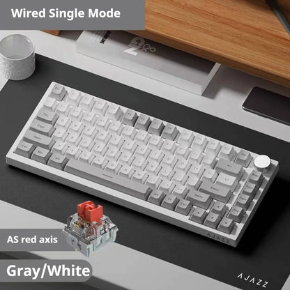 AJAZZ AK820 Wired With Rotary Volume Buttons Hot-Swappable Keys For Office AndHome Mechanical Keyboards DIY
