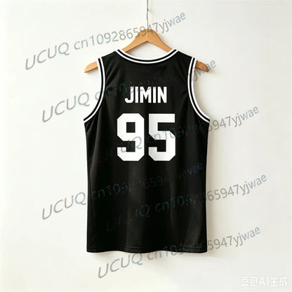 KPOP Concert Outfits JUNGKOOK Basketball Jersey Tank Top Breathable Sports Vest Casual Sleeveless Top Army Gift Men Women Vest
