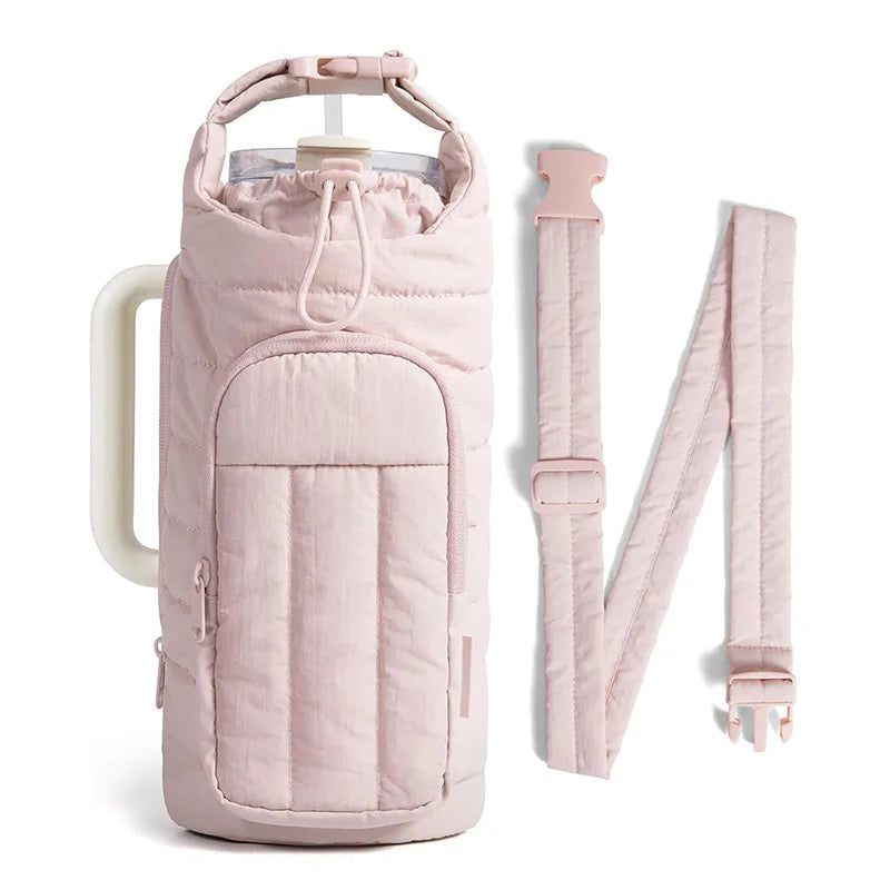 Outdoor Sports Down Kettle Bag Portable Large Capacity Crossbody Water Cup Bag Travel Thermos Cup Cover