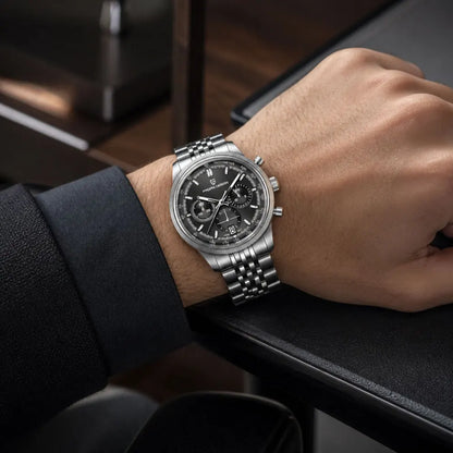 PAGANI DESIGN Men Quartz Watch VK63 Chronograph Stainless Steel Mens Wristwatch Top Brand Sapphire Glass Business Watch Man Gift