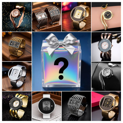 2025 New Watch Blind Box Luxury Women Wristwatch Holiday Box Gifts, Random Surprise Watch Mystery Box for Family, Friend, Loved