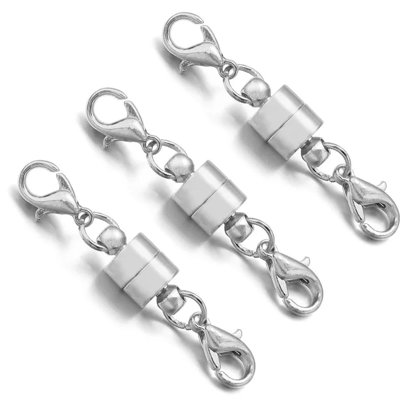 5Sets/Lot Magnetic Clasps With Lobster Clasps For Jewelry Making DIY Bracelet Necklace Magnet Clasp Connector Buckle Fasteners