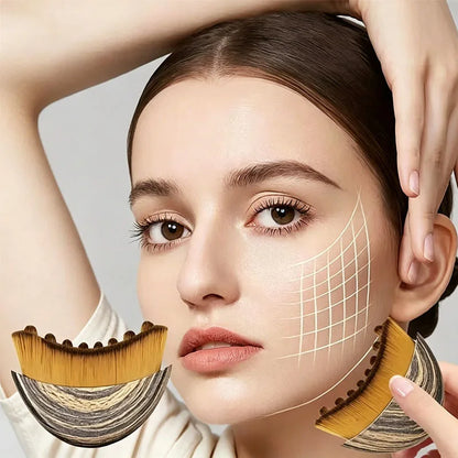 Precise Fit Ergonomic Lymphatic Contour Face Brush Face Lymph Drainage Massager V Line Sculpt Skin Tightening Beauty Tool