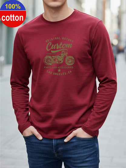 Men's Long Sleeve Casual Versatile T-Shirt Top