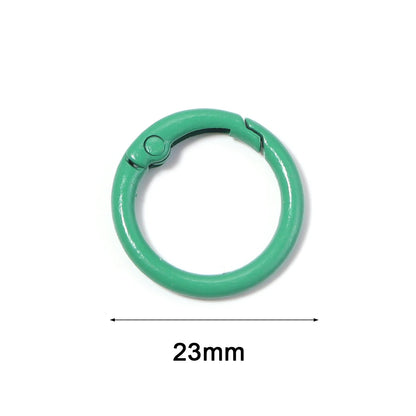 20Pcs/Lot Metal O Ring Spring Clasps Colorful Openable Round Carabiner Keychain Snap Hook Dog Chain Buckle DIY Jewelry Connector