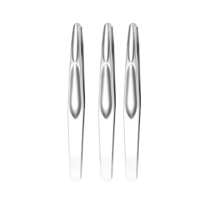 Stainless Steel Round Head Tweezers Eyebrow Tweezers Hair Removal Tweezers Suitable for Men and Woman Gifts