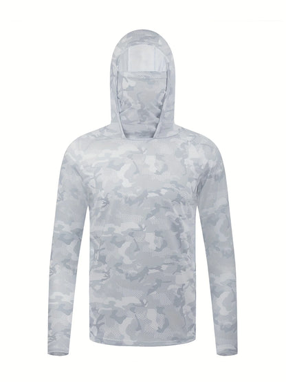 American men's summer creative camouflage graffiti print soft breathable fishing suit long sleeved T-shirt outdoor casual top