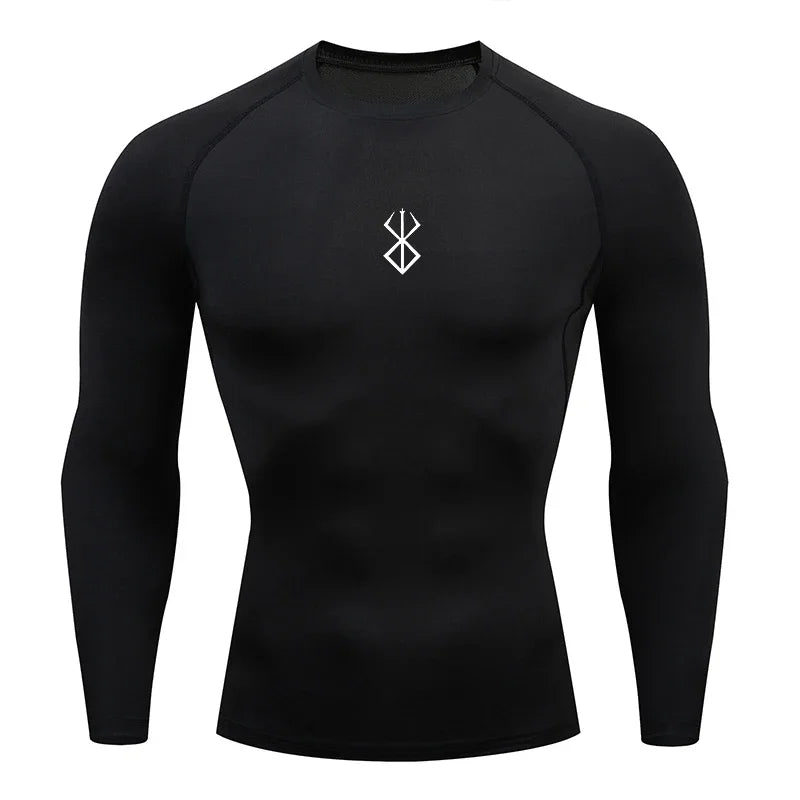 2026 Level 4 New Anime Boys' Compression Shirt Fitness Sports Running Tight Sports T-shirt Sports Training Quick drying Top