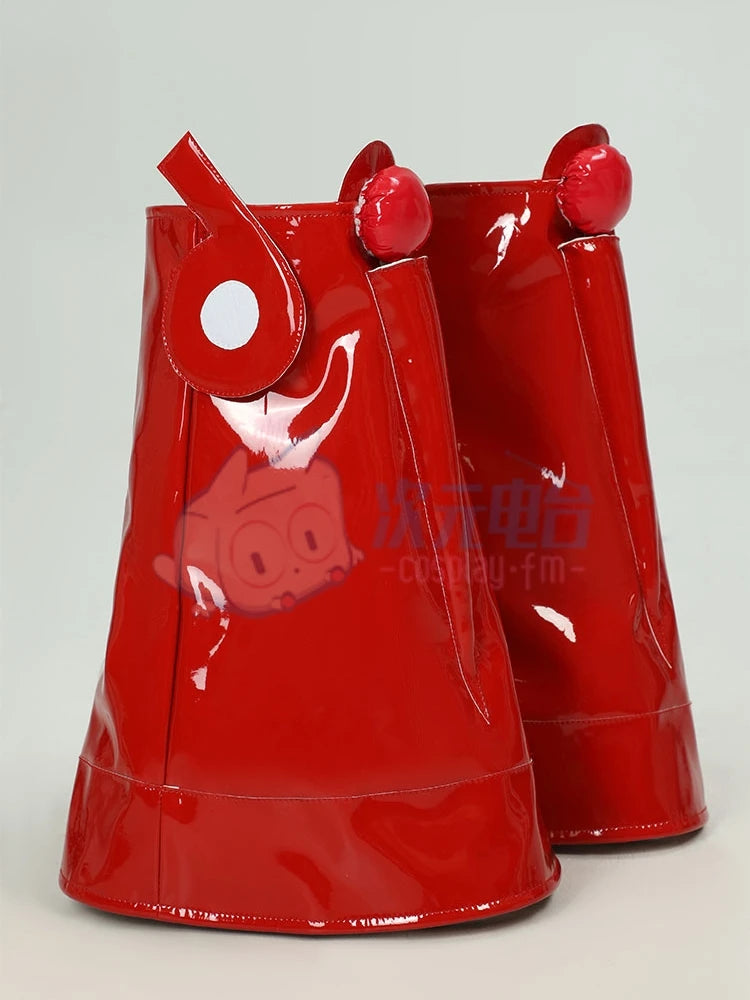 Monkey D Luffy Egghead Cospaly Costume Anime OP Red leather coat skirt hat shoe cover Halloween party cute woman man uniform