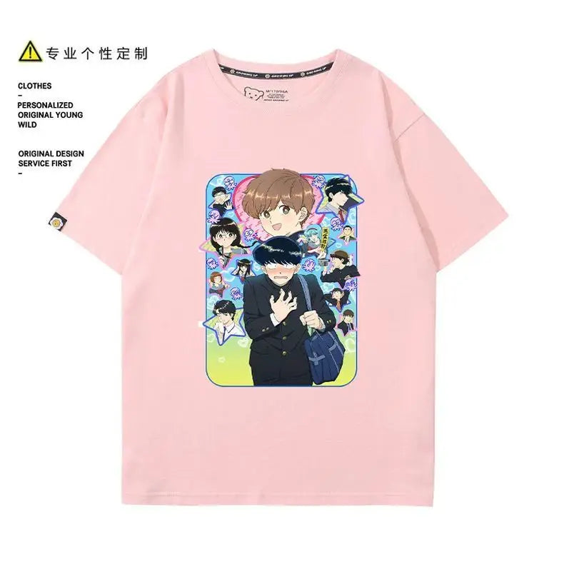 Go for It, Nakamura! Nakamura Okuto Hirose Aiki T-Shirt Cartoon Printed Top Summer Anime Cosplay Outfit Gift Men Women Halloween