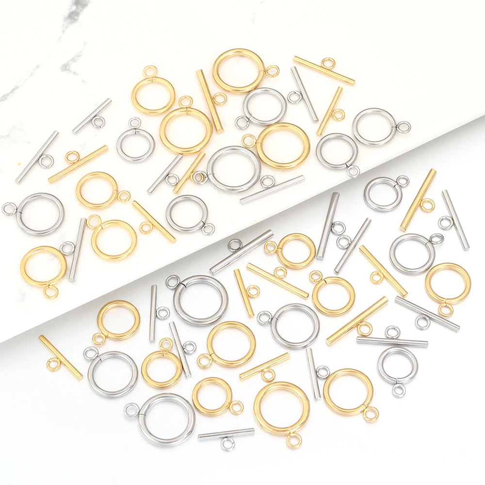 4 sets/Lot High Quality Stainless Steel Toggle Clasps Bracelet OT Clasps Connectors for DIY Bracelet Necklace Jewelry Findings M