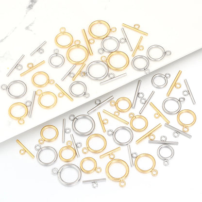 4 sets/Lot High Quality Stainless Steel Toggle Clasps Bracelet OT Clasps Connectors for DIY Bracelet Necklace Jewelry Findings M