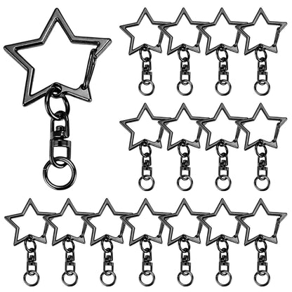 15/25/40 Set Star Shaped Rotating Spring Keychain, Suitable For  Keychain Lanyard, DIY Crafts, Holiday Gift, Bag Decorations