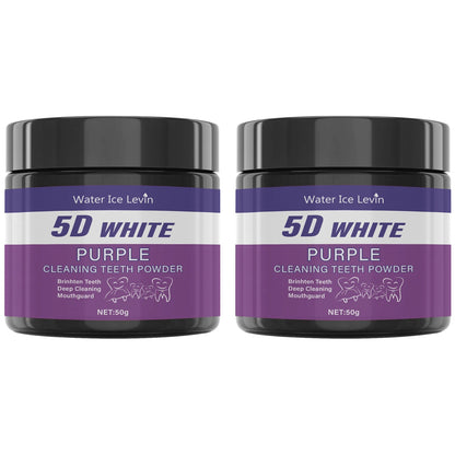 Purple Teeth Cleaning Powder - No Sulfuric Acid, Deep Cleansing and Polishing, Whitens Teeth Within 5 Days, Portable Daily Use
