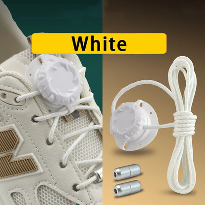 Fashion Swivel Buckle Laces Automatic Shoelace Without ties Kids Adult Sneakers No Tie Shoe laces Shoe accessories 1Pair/2Pair