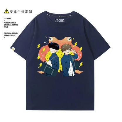 Go for It, Nakamura! Nakamura Okuto Hirose Aiki T-Shirt Cartoon Printed Top Summer Anime Cosplay Outfit Gift Men Women Halloween