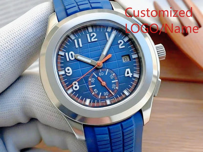 A11 Store Customized Watch 40mm Men's Sport Watch Automatic Mechanical Watches 904L Stainless Steel Black Blue Rubber