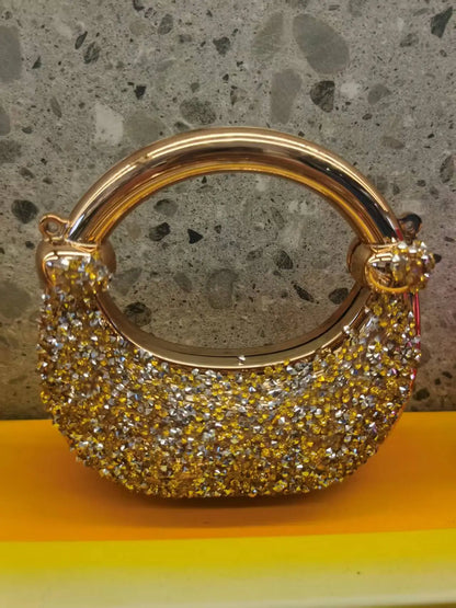 Mini Golden Evening Bag Purses and Handbags Luxury Designer Shoulder Bags Funny Shape Party Wedding Acrylic Knot Clutch Purse