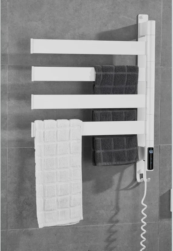Bathrooms Accessory  WiFi Constant Temperature Storage Rack Stainless Steel Rotating Electric Towel Drying Rack Heater